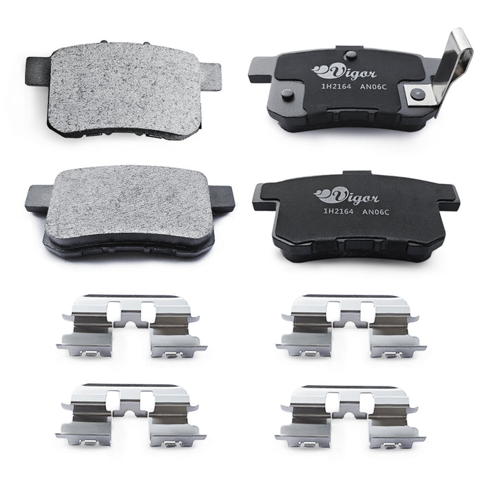 Vigor 1H 2164 Rear Ceramic Brake Pads for 2009-2014 Acura TSX OEM EHT1336H