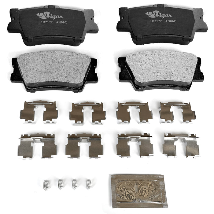 Vigor 1H 2172 Quiet Rear Ceramic Brake Pads Set for Avalon, Camry,Matrix OEM BC1212