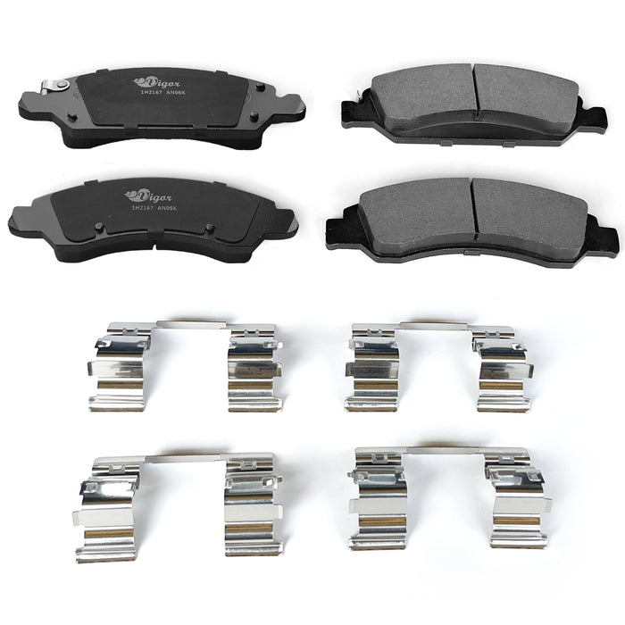 Vigor 1H 2167 Front Ceramic Brake Pad Set for 2008-2014 Cadillac Escalade/ESV OEM 14D1367CH