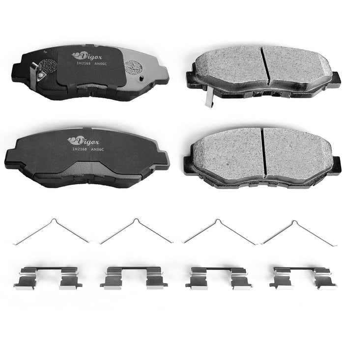 Vigor 1H 2168 Front Brake Pads Set for Hon-da Accord Coupe, Accord Sedan, Civic, CR-V, CR-Z, Element, Pilot, ILX-Gas, OEM 17-914
