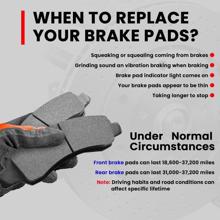 Vigor 1H 2167 Front Ceramic Brake Pad Set for 2008-2014 Cadillac Escalade/ESV OEM 14D1367CH