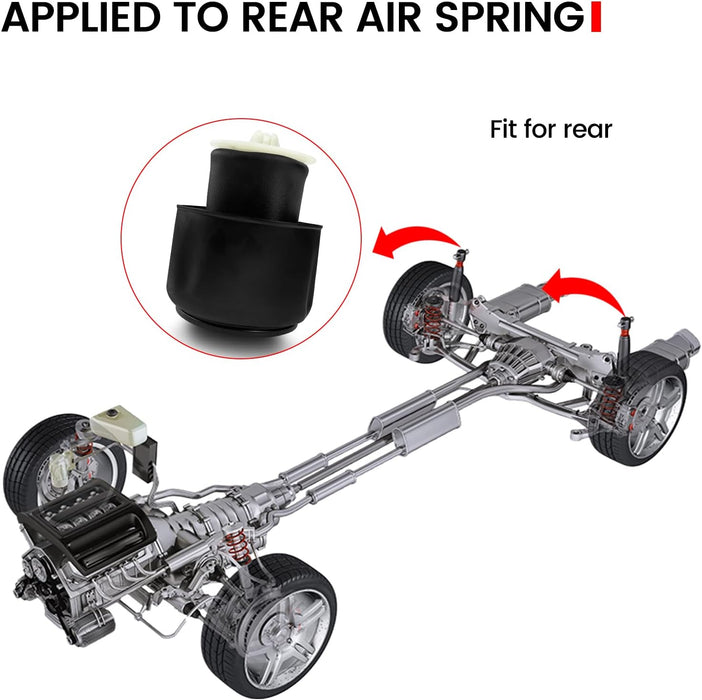 Vigor Rear Air Suspension Spring Bag Compatible with BMW 535i, 535i GT, 550i, 550i GT OEM Number 37106781828, 37106781843