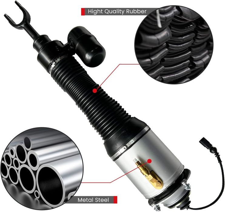 VIGOR Rear Air Shock Absorber Compatible with Bentley Continental Flying Spur/Continental GT/Volkswagen Phaeton Car Air Strut, OEM Replace Number 3W0616040M, 3W8616040K