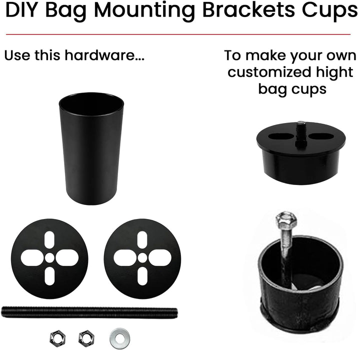 VIGOR Air Suspension Bag Mounting Brackets DIY Bag Mounting Brackets Cups Universal Fabricator Air Ride Suspension, Fits Most Cars, Pickups