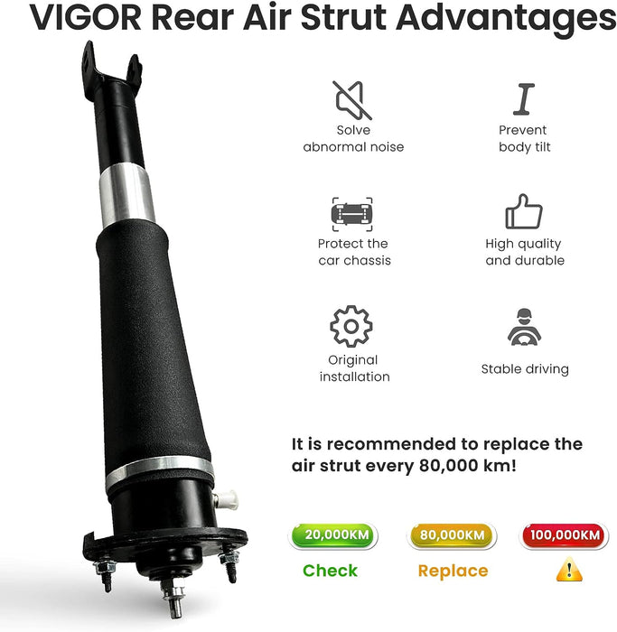 VIGOR Rear Air Suspension Shock Absorber with Electric Compatible with 2004-2009 Cadillac SRX Car Air Suspension Strut, OEM Replace Part Number 14145221, 15145221, 19302764, 21992495