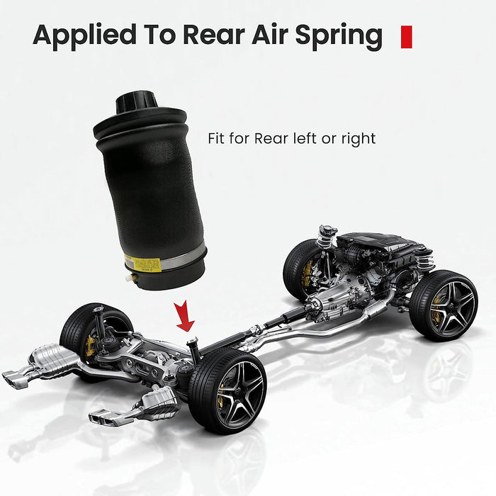 Vigor Rear Air Spring Bag Compatible with Mercedes Benz W164 X164 ML-Class GL-Class 2007-2012 Car Air Suspension, OEM Number 1663200325, 1643201025, 1643200725