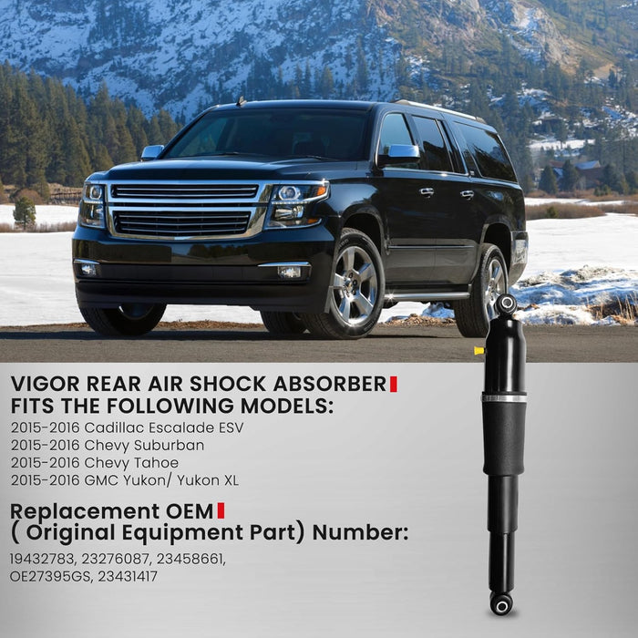 Rear Air Shock  2015-2016 Cadillac Escalade ESV, Chevy Suburban, Tahoe and GMC Yukon 19432783, 23276087