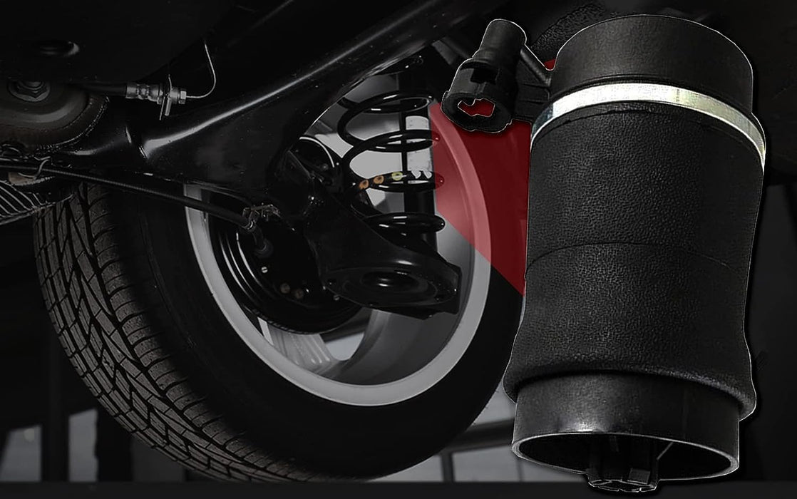 Lincoln Mark VIII rear air suspension bag with fitment and OEM replacement number.