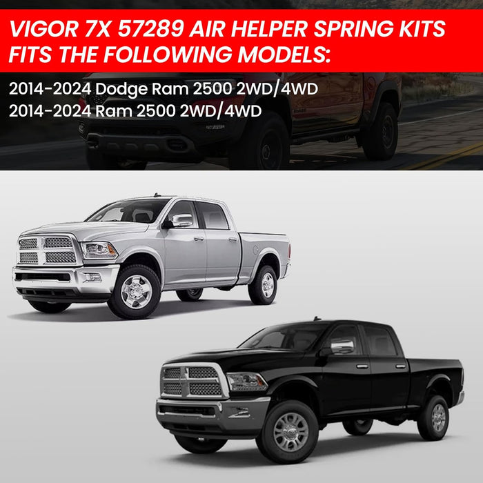 VigorLift 5000 Air Spring Suspension Kit- 57289 Compatible with 2014-2023 Dodge Ram 2500