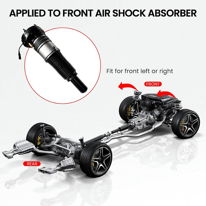 VIGOR Front Air Shock Absorber Compatible with 2010-2018 Audi A6 S6 RS6 A7 S7 C7 A8 S8 and Bentley Mulsanne Car Air Suspension Strut, OEM Replace Number 4H0616039AK, 4H0616039AB
