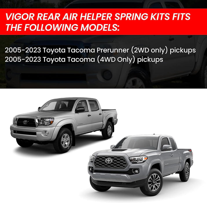 VigorLift 5000 Air Spring Suspension Kit - W21-760-2407 Compatible with 2005-2023 Toyota Tacoma
