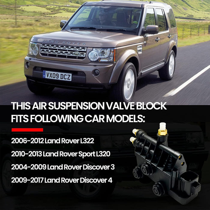 VIGOR Air Suspension Compressor Valve Block 2004-2017 Land Rover LR3, LR4, Discovery, 3 Discovery 4  RVH500050, RVH500060, RVH000095