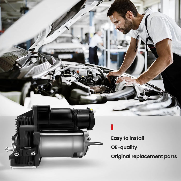 VIGOR Air Suspension Compressor Pump Compatible with Benz CL550, CL600, CL63 AMG, CL65 AMG, S350, S400, S550, S600, S63 AMG Car, OEM Replace Part Number 2213200304, 2213200704