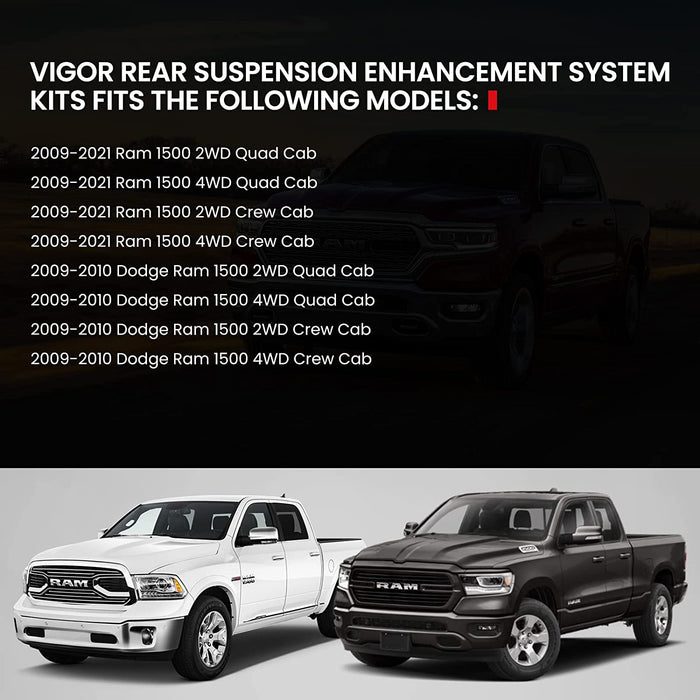 VigorLift 5000 Rear Suspension Enhancement System Kit - DR1500DQ Compatible with 2009-2022 Ram