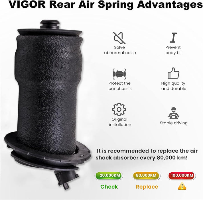 VIGOR Front Air Suspension Spring Bag Compatible with 1984-1987 Lincoln Continental and 1984-1992 Lincoln Mark VII Car Air Struts, OEM Replace Part Number F1LY5310A, F1LY5310B