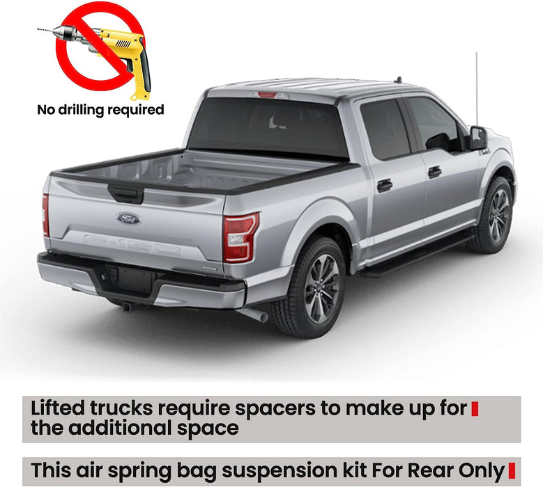 VIGOR Air Spring Bag Suspension Kits Compatible with 2015-2022 Ford F150 2WD & 4WD Pickup Rear Air Helper Spring Kit, Up to 5,000 lbs of Load Leveling Capacity