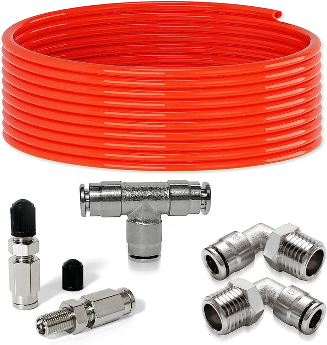 VIGOR Air Line Service for Air Spring Suspension with Fittings, Schrader Valves and 20FT Hose Air Bag Replacement Components