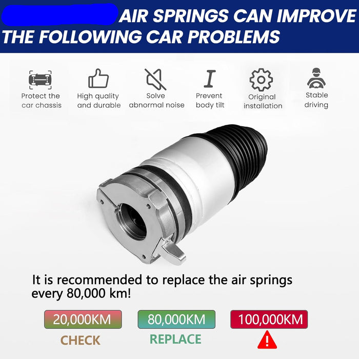 Front Air Suspension Spring Replacement for 2017–2023 Volvo XC60 II & 2014–2023 Volvo XC90 II, Air Ride Shock Spring Assembly, Replaces OEM 31658903, 31476850, 31451831