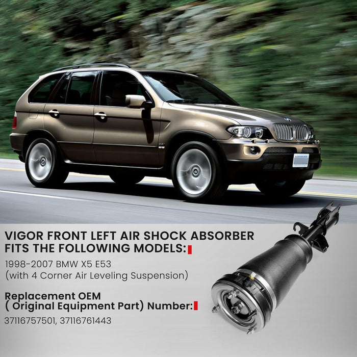 VIGOR Front Air Shocks Absorber 1998-2007 BMW X5 E53 37116757501, 37116761443