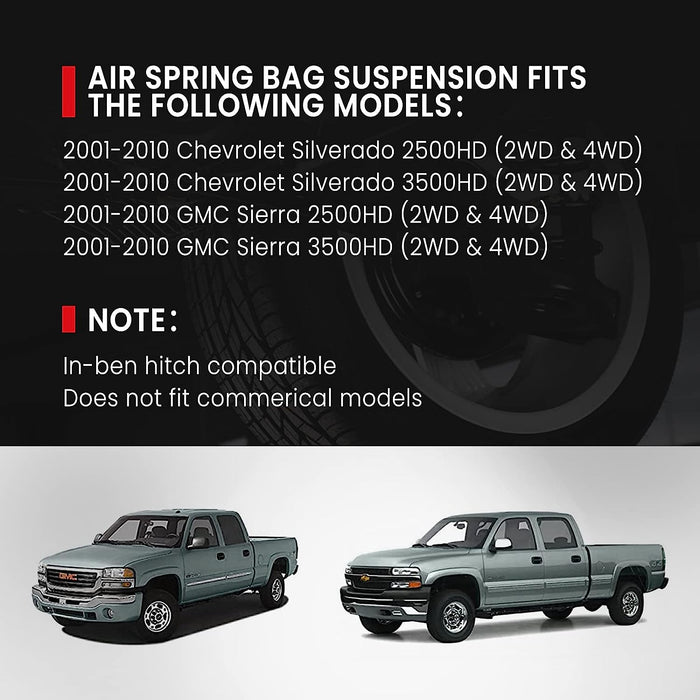 VigorLift 5000 Air Spring Suspension Kit- W21-760-2250 Compatible with 2001-2010 Chevy Silverado/ GMC Sierra