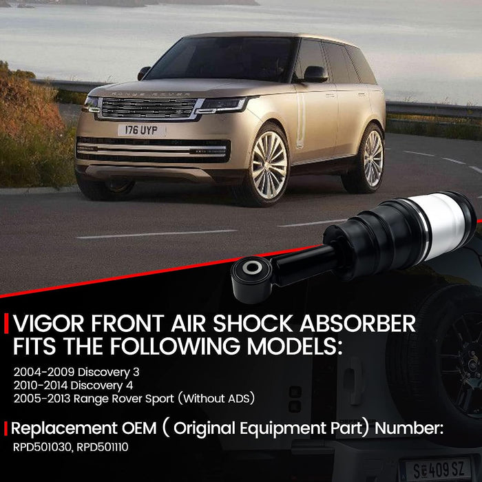 VIGOR Rear Air Shock Absorber, Compatible with Discovery 3, Discovery 4 and Range Rover Sport Car Air Suspension, OEM Number RPD501030, RPD501110