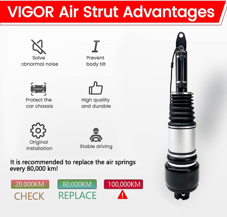 Vigor Front Left Air Strut Absorber Compatible with Benz CLS350 S500 S550 E280 E320 E350 E500 E550 Car Air Suspension Shock, OEM Number 2113205513, 211320551380