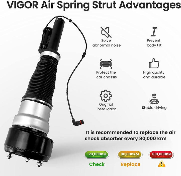VIGOR Rear Air Shock Absorbers Compatible with Benz W221 S350 S400 S500 S550 S600 S63 AMG 2007-2013 Air Struts, OEM Number 2213205613,2213205513